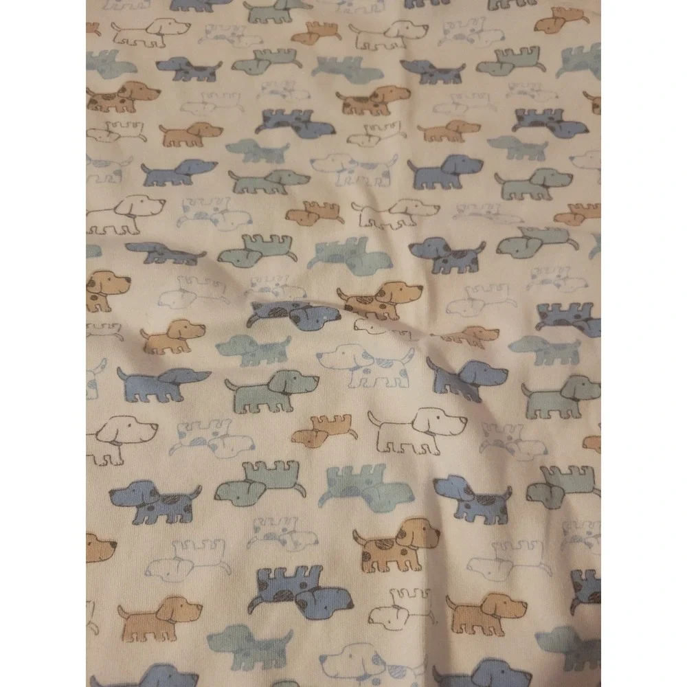 Little Me Puppy Blue/ Brown Unisex Security/ Receiving Blanket 21x27